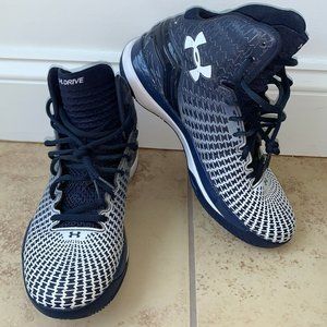 Under Armour Blue and White Drive Basketball Shoes